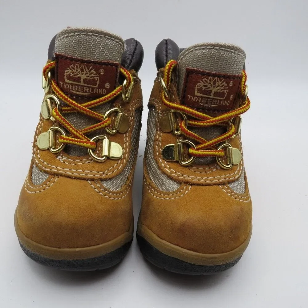Timberland Toddler Field Tan Nubuck Suede Classic Rugged Boots 15845M Sz 4